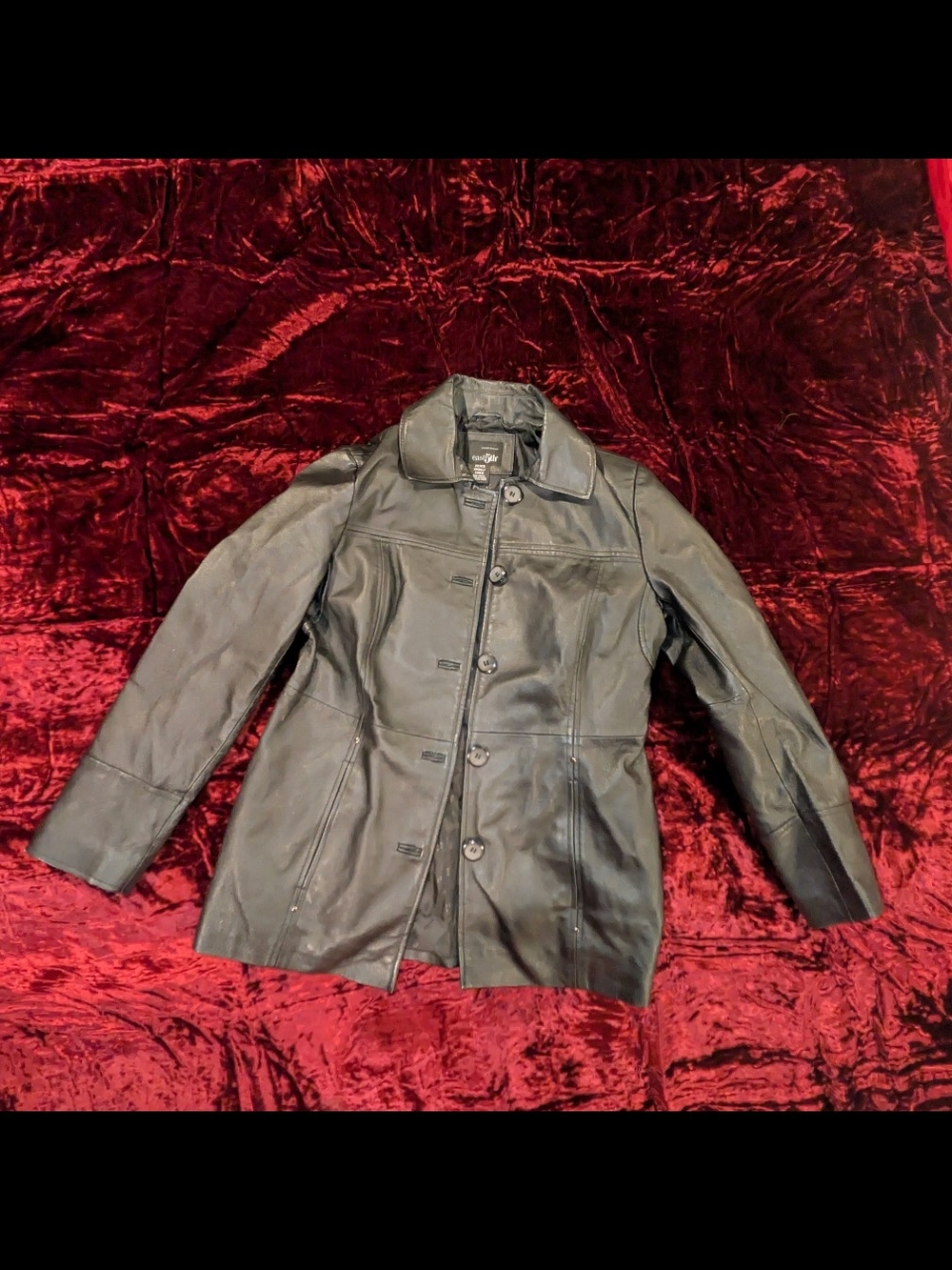 Vintage East 5th genuine leather jacket in black
